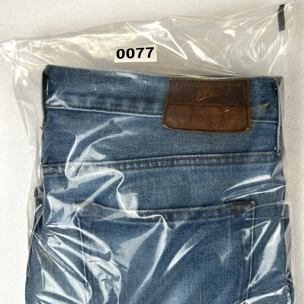 J‎ Crew 770 Jean Men 34x30 Straight Fit Dark Wash Blue Classic Denim J.Crew